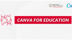 logo z napisem canva for education